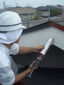 10.5屋根　コーキング処理